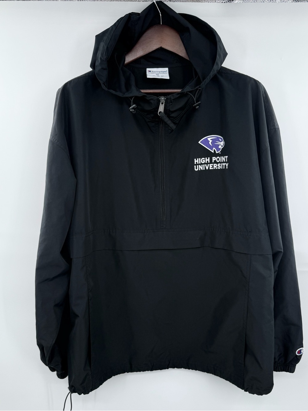 Champion High Point University Panthers Pullover Windbreaker Jacket Hooded 2XL